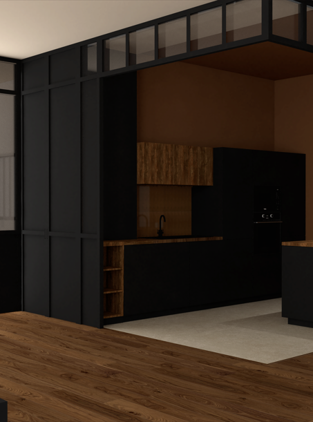 Réaménagement intérieur complet d'un appartement situé à Lyon 4ème